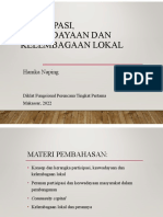 3.4 Partisipasi, Keswadayaan Dan Kelembagaan Lokal