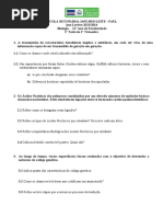 1º Teste de Biologia - 11ºano