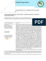 Impact of Adopting Salt Tolerant Rice Varieties in The Coastal