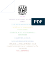 Actividad. La Argumentación Como Proceso Comprensivo de La Significación. (OPTATIVA)