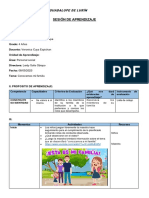 Sesión de Aprendizaje 4 Años Personal Social Lunes 08 de Mayo 2023