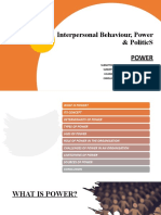 Interpersonal Behaviour Power & Politics 1