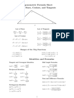 Trigonometric Formulas R3