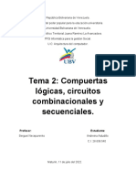 Tema 2.compuertas Lógicas, Circuitos Combinacionales y Secuenciales. (Andreina)