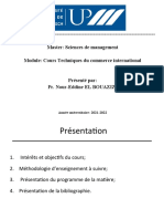 Cours Des Techniques de Commerce International