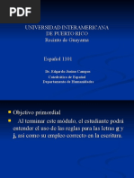 Universidad Interamericana de Puerto Rico Recinto de Guayama Español 1101