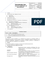 QMS-003 Procedure For Quality Control of Materials Issue 5 April 20