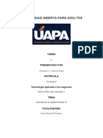 Tarea 6 Tecnologia A Los Negocios Matricula 20190497