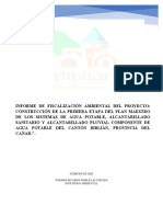 Informe de Fiscalización Ambiental Del Proyecto