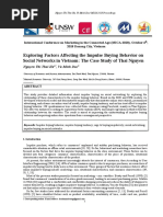 Exploring Factors Affecting The Impulse Buying Behavior On Social Networks in Vietnam - The Case Study of Thai Nguyen - 1451120