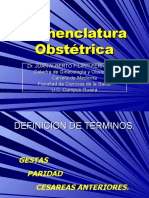 Nomenclatura Obstetrica y Mecanismo de Trabajo de Parto