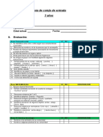 Lista de Cotejo Ficha de Entrada