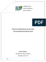 Proceso de Elaboracion de Vino Por Medio Del Fermento Del Jugo de Fresa