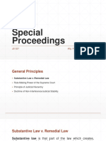 Special Proceedings - General Principles, Jurisdiction, Kinds of Action, Kinds of Cases