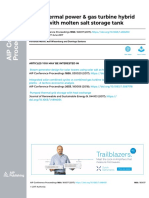 Solar Thermal Power & Gas Turbine Hybrid Design With Molten Salt Storage Tank