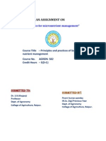 An Assignment On: " Uidelines For Micronutrient Management"