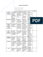 Rubrics For Reporting