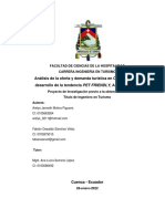 Análisis de La Oferta y Demanda Turística en Cuenca para El Desarrollo de La Tendencia PET FRIENDLY, Año 2020