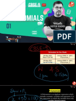 Umang - CBSE 9 - 2021 - Polynomials - 1 - Intro, Zeros of A Polynomial & Remainder Theorem - 26th May