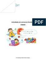 Actividades de Conciencia Fonológica KINDER