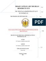 Enfoque Cuantitativo-Esquema de Proyecto de Tesis