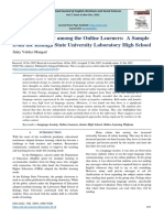 Language Anxiety Among The Online Learners: A Sample From The Kalinga State University Laboratory High School