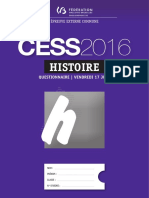 Ã Valuation Certificative - CESS - 2016 - Histoire - Questionnaire Standard (Ressource 14190)