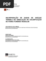 Incorporação de Dados de Análise Térmica Na Simulação de Solidificação de Ferro Fundido Nodular