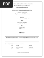 Simulation Numérique D'un Écoulement D'un Fluide Non-Newtonien Dans