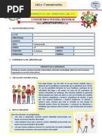 1° Experiencia de Aprendizaje Nº3-Comunicacion