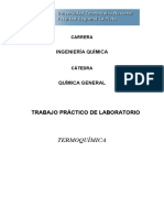 Trabajo Práctico #07, Termoquímica