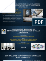 Sesión 12 - Procesos de Planificación de Los Talleres y Temas de Investigación Como Actividades de Aprendizaje