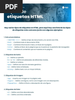 Guía Rápida de Etiquetas HTML