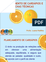 Planejamento de Cardapios e Fichas Tecnicas