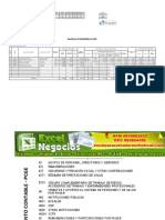 Planilla Remuneraciones Excel Asiento Contable