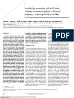 A 40000 Yr Record of Clay Mineralogy at Lake Towuti Indonesia. Paleoclimate Reconstruction From Reflectance Spectoscropy and Perspective On Paleolake On Mars