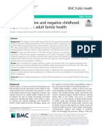 Effects of Positive and Negative Childhood Experiences On Adult Family Health