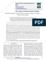 Cost and Benefit Analysis of Solar Panels at Home