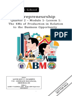 Q2-Entrepreneurship Module-1 4Ms