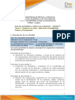 Guia de Actividades y Rúbrica de Evaluación - Tarea 4 - Realizar Un Video - Aplicación Contabilidad, Costos y Presupuesto