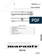 Marantz SR 2100 Service Manual