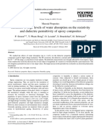 Influence of High Levels of Water Absorption On The Resistivity and Dielectric Permittivity of Epoxy Composites