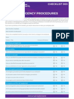 Emergency Procedures Checklists