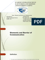 Elements and Barrier of Communication