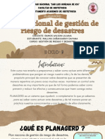 Semana 4 Plan Nacional de Gestión de Riesgos de Desastres Mallma Cañahuaray Dayana Isabel