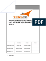 Procedimiento D e Inspección Del Sistema de Captación de Agua