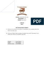 Law of Delict Test For Distance Students