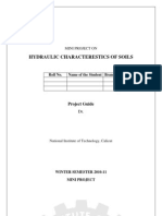 Mini Project On Hydraulic Characterestics of Soils