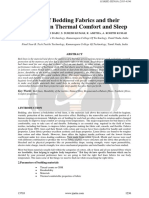 Study of Bedding Fabrics and Their Influence On Thermal Comfort and Sleep Ijariie15793