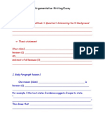 Argumentative Writing Essay: Start With A Lead/hook: Interesting Fact Background